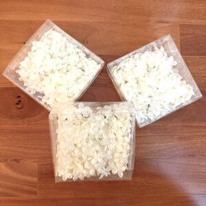 HYDRANGEA PETALS. 8115 Set of 3 6”x6” units White Flowers Craft WEDDINGSTAR INC.